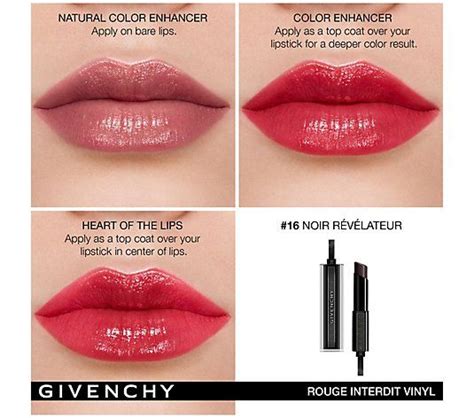 givenchy rouge interdit temptation black magic lipstick|givenchy universal black lipstick.